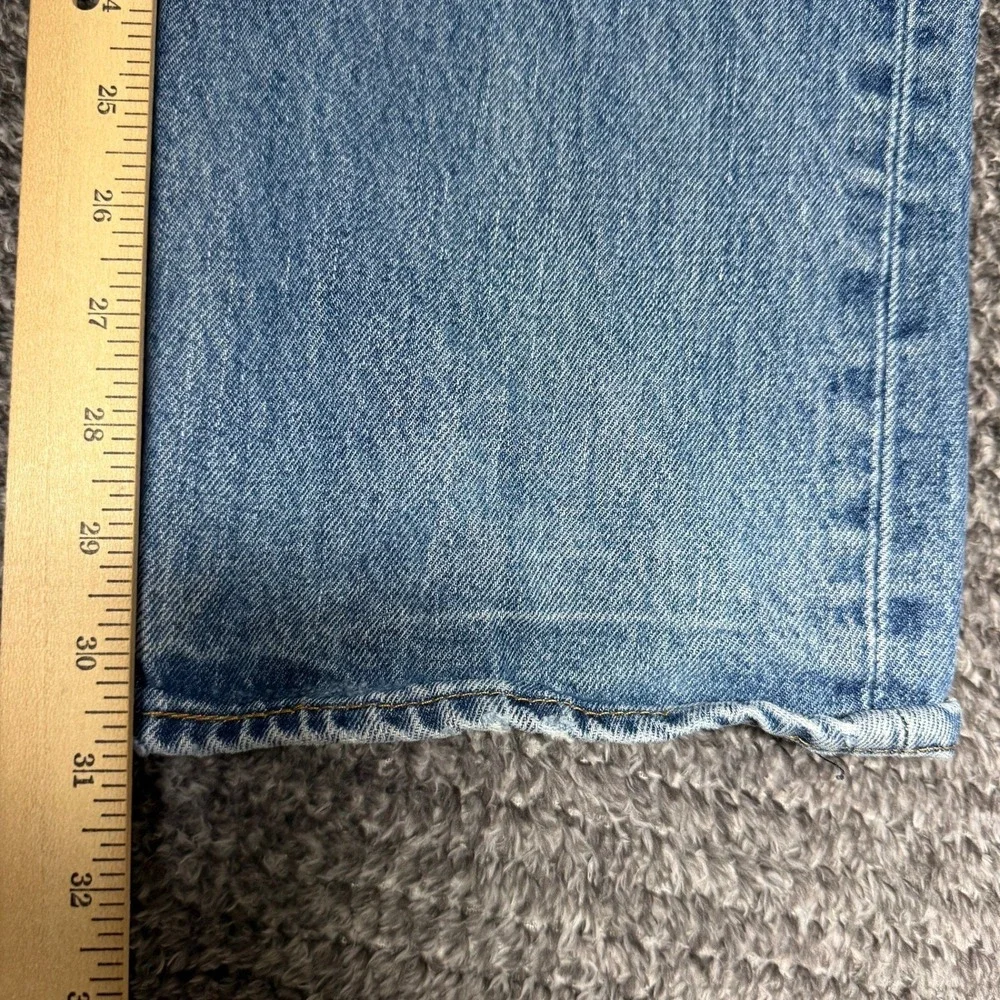 Levis 501 Mens Jeans 38x32 Medium Wash Blue Denim‎ Straight Leg Button Fly